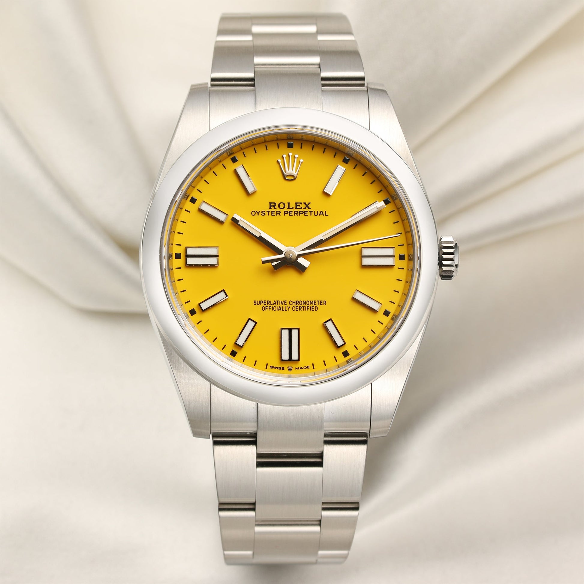 Unworn Rolex Oyster Perpetual 41 | 124300 | Yellow Dial | 2021