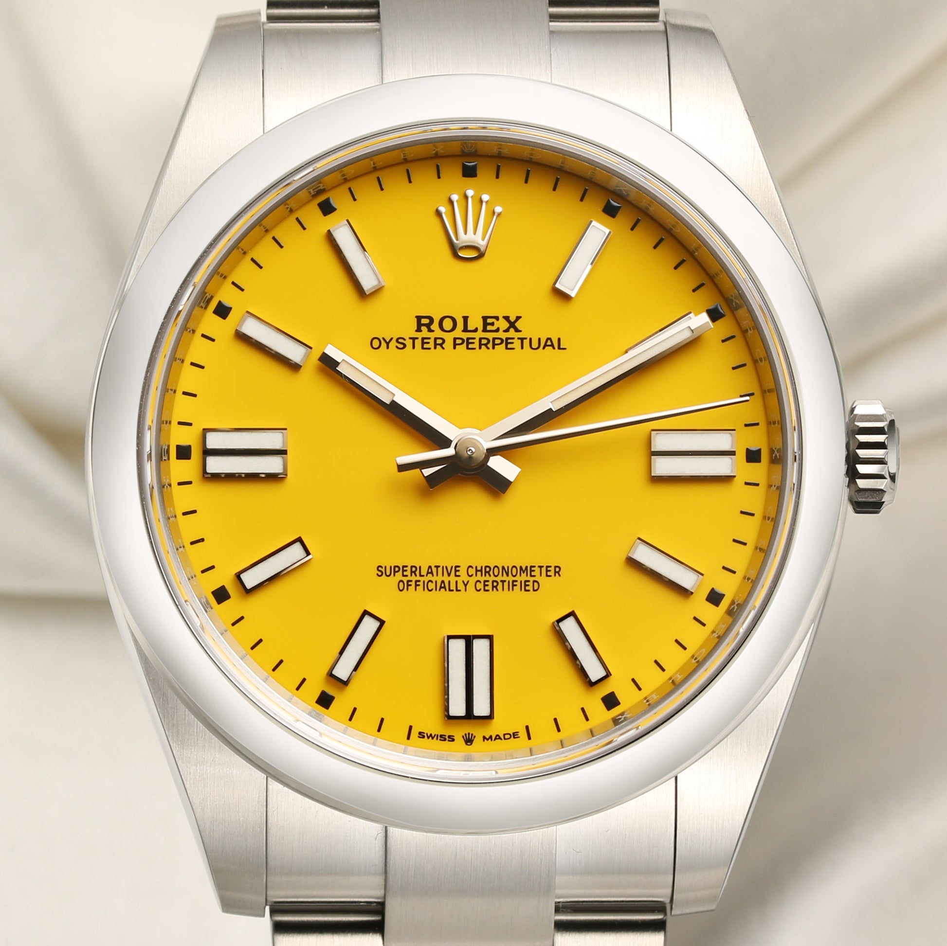 Unworn Rolex Oyster Perpetual 41 | 124300 | Yellow Dial | 2021