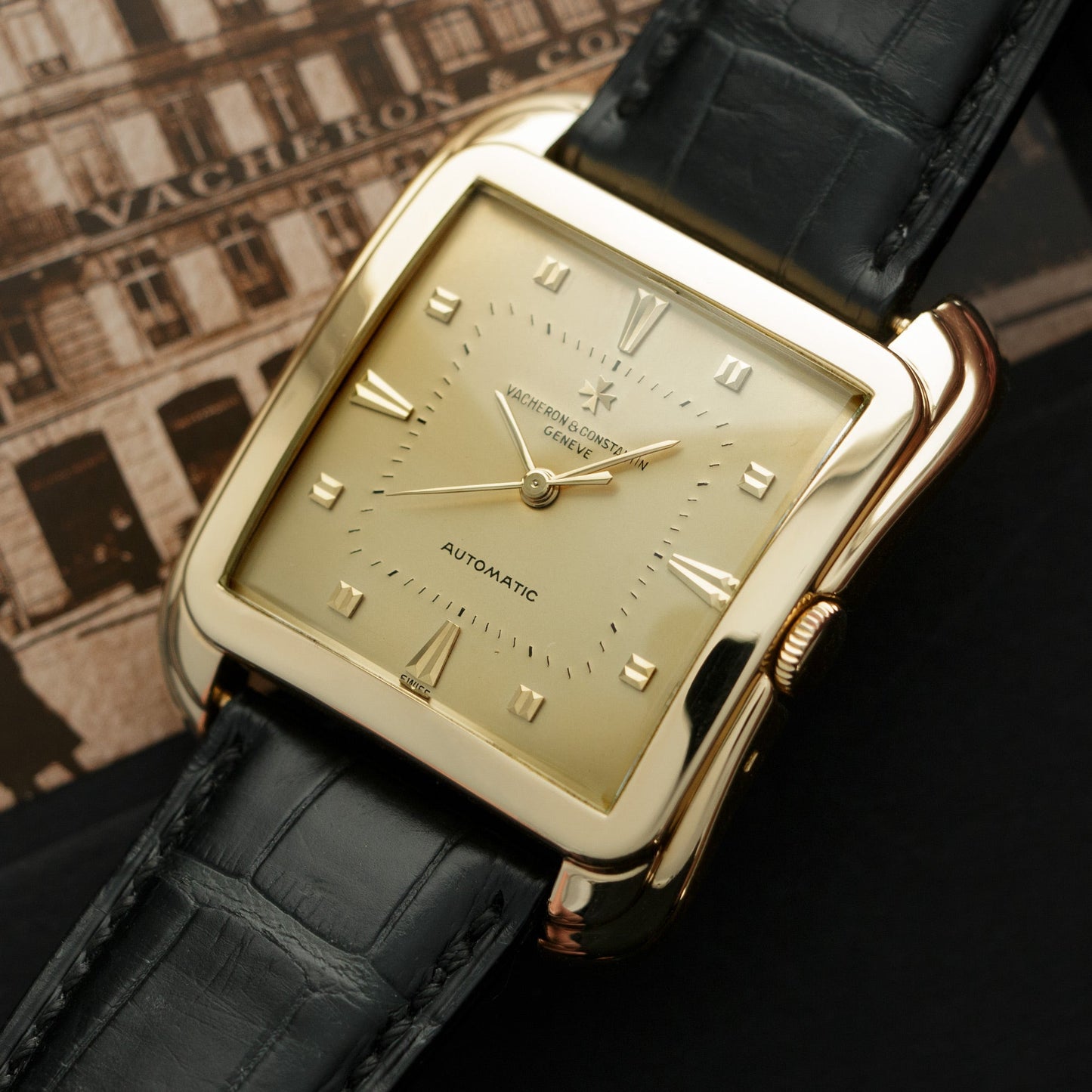 Vacheron Constantin Cioccolatone Yellow Gold Watch Ref. 4737 with Archive Paper