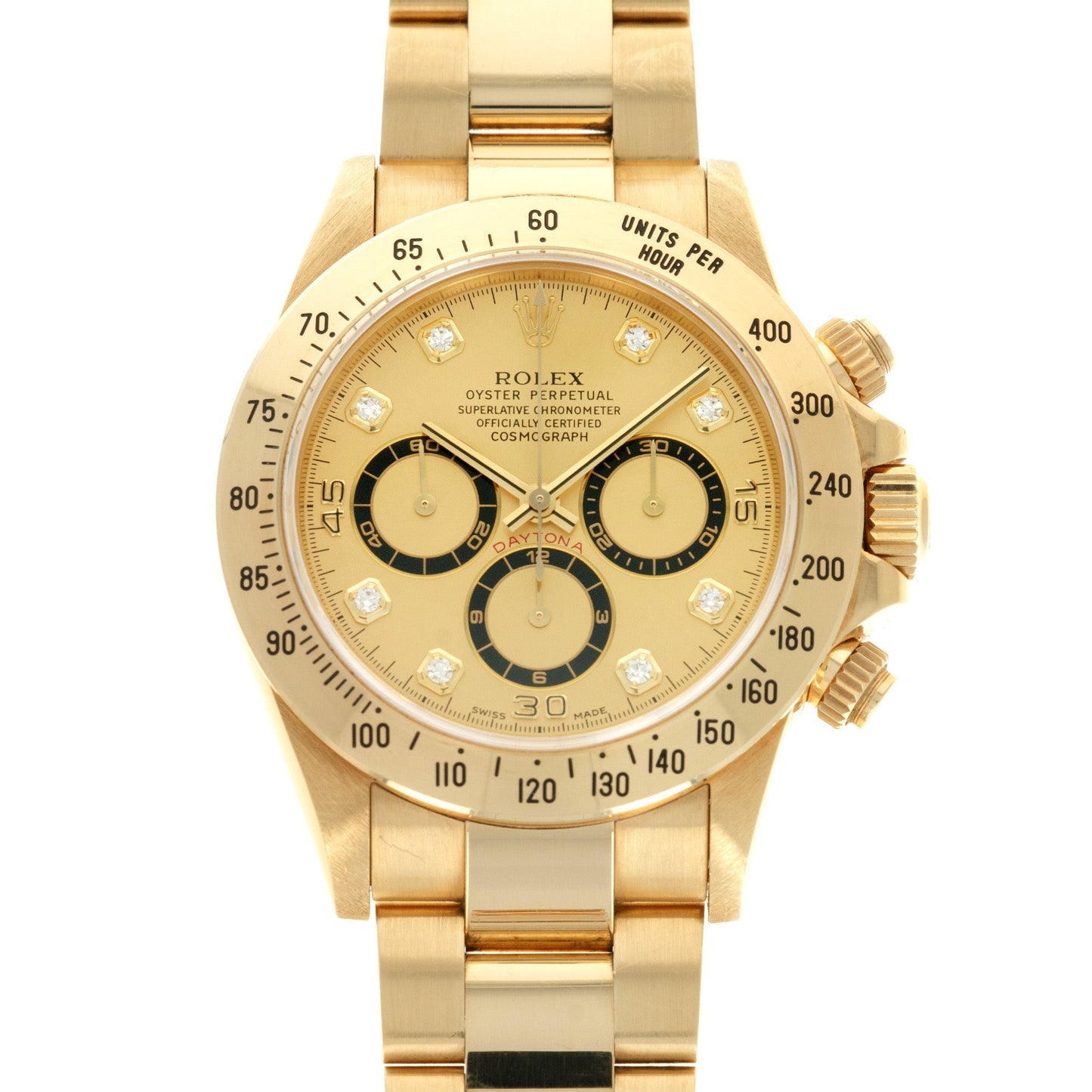 Rolex Yellow Gold Cosmograph Daytona Zenith Watch Ref. 16528 with Original Box and Papers