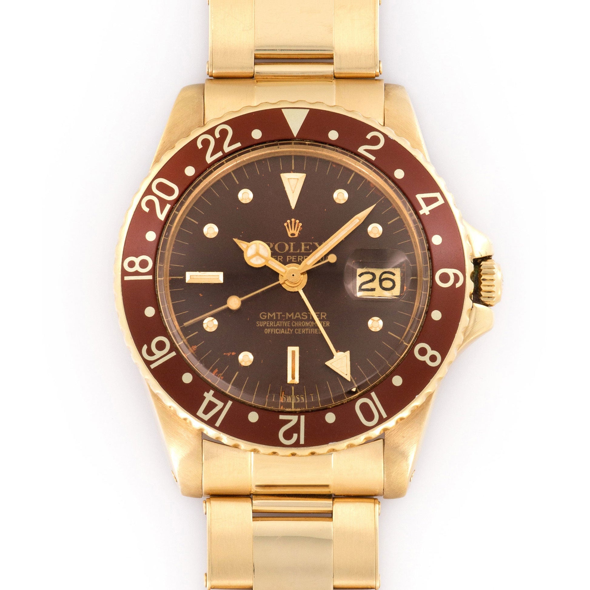 Rolex Yellow Gold GMT-Master Watch Ref. 1675