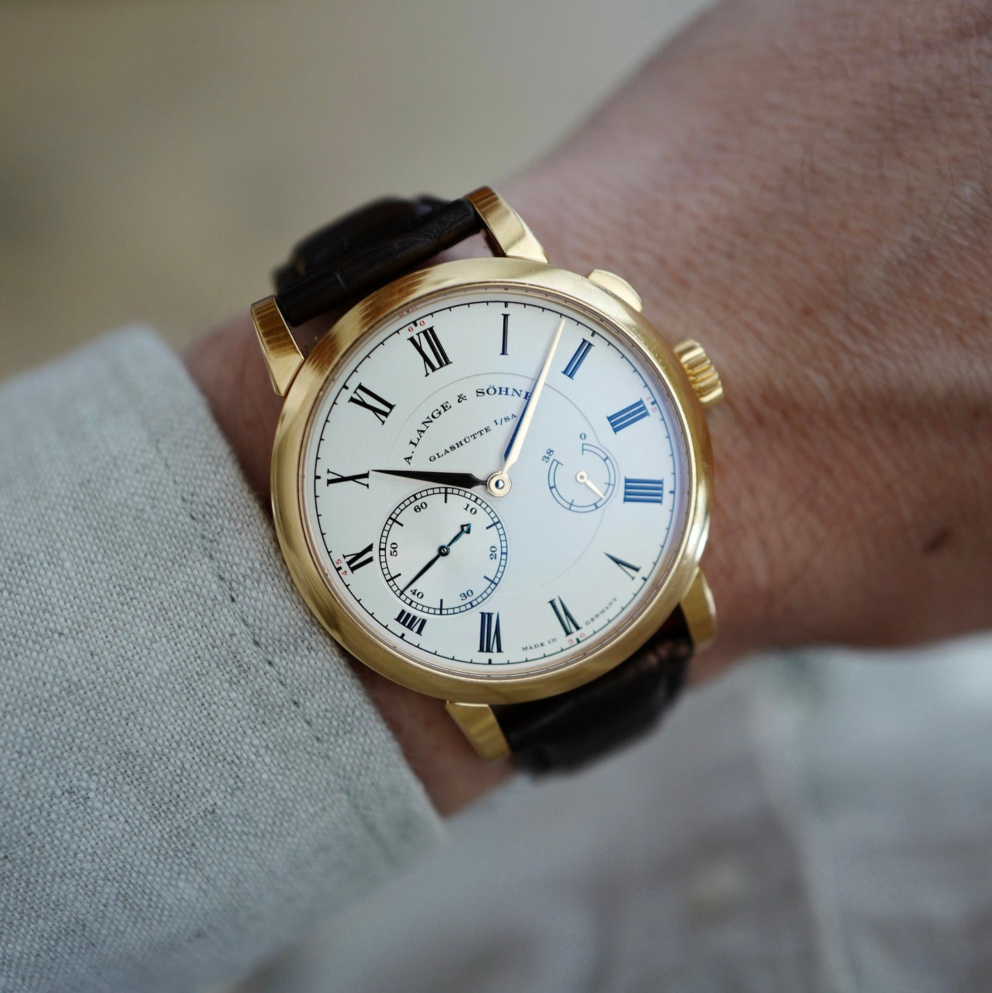 A Lange & Sohne Rose Gold Richard Lange Referenzuhr Ref. 250.032