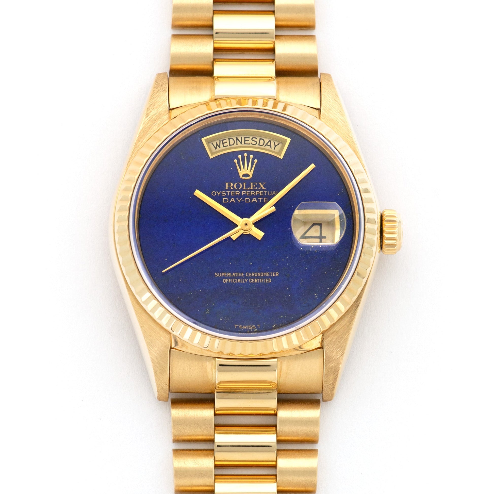 Rolex Yellow Gold Day-Date Lapis Lazuli Watch Ref. 18038