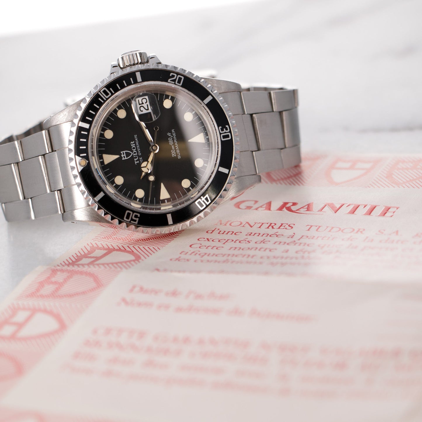 Tudor Submariner Watch Ref. 79090 with Original Warranty Paper