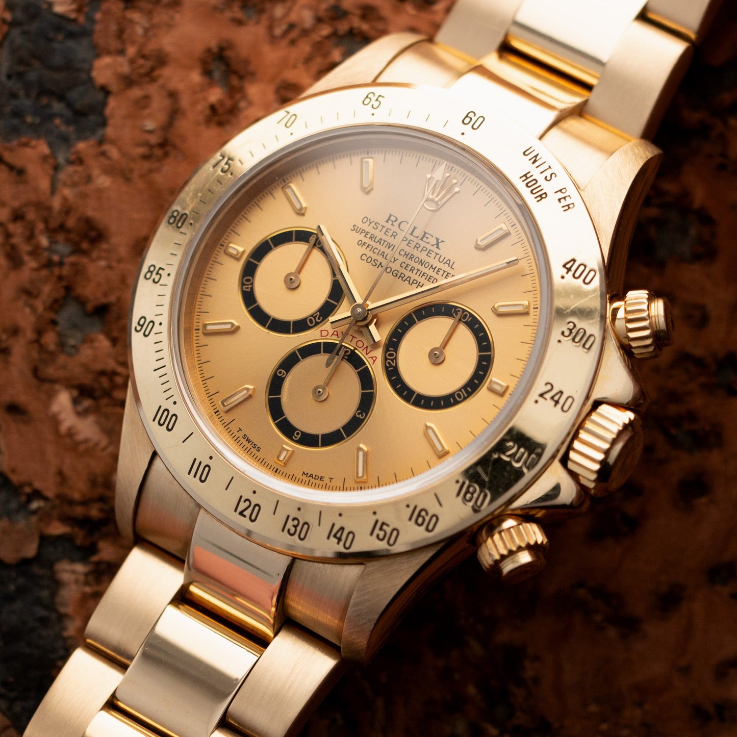 Rolex Yellow Gold Zenith Daytona Ref. 16528 with Inverted 6