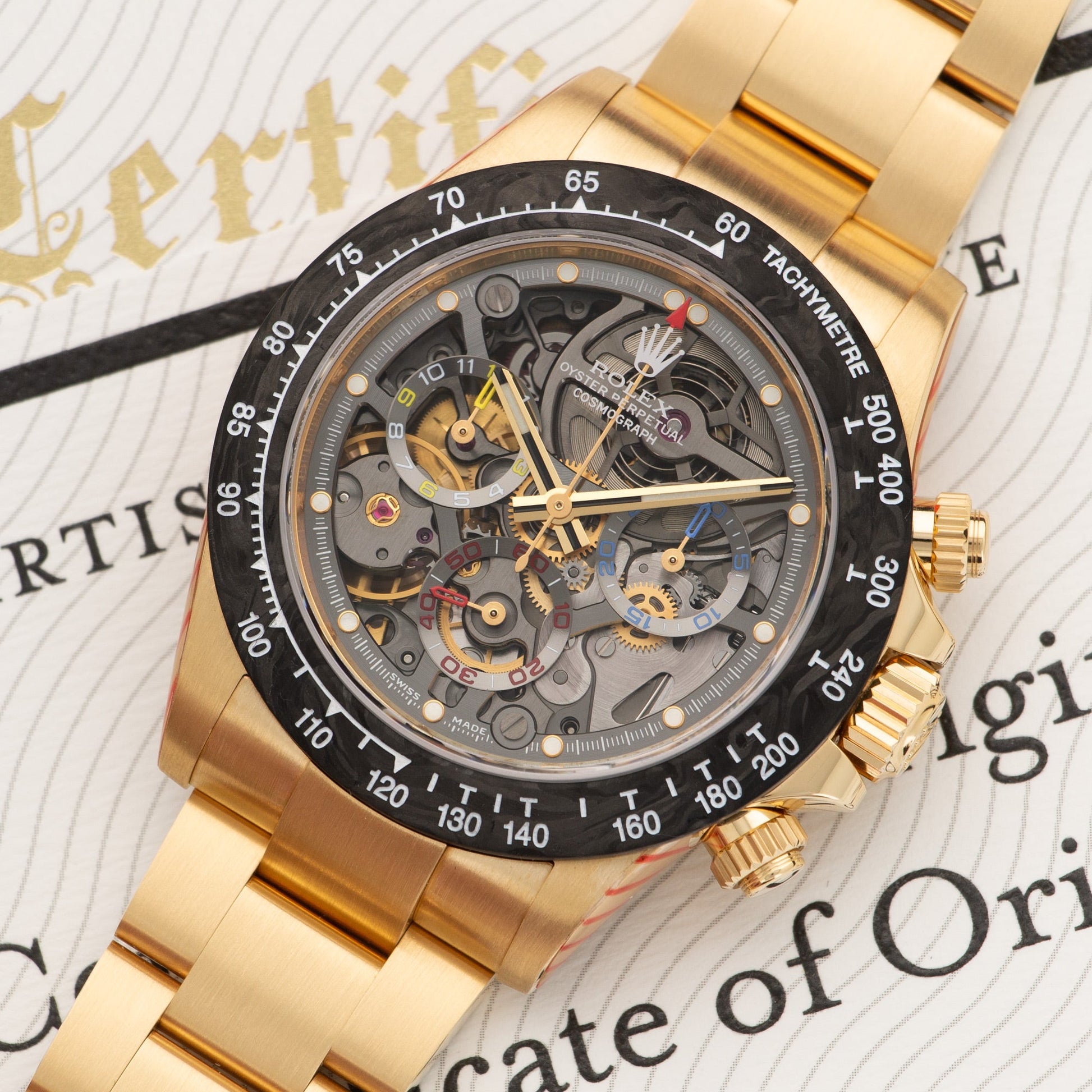 Rolex Yellow Gold Daytona La Montoya Artisans de Geneve Watch