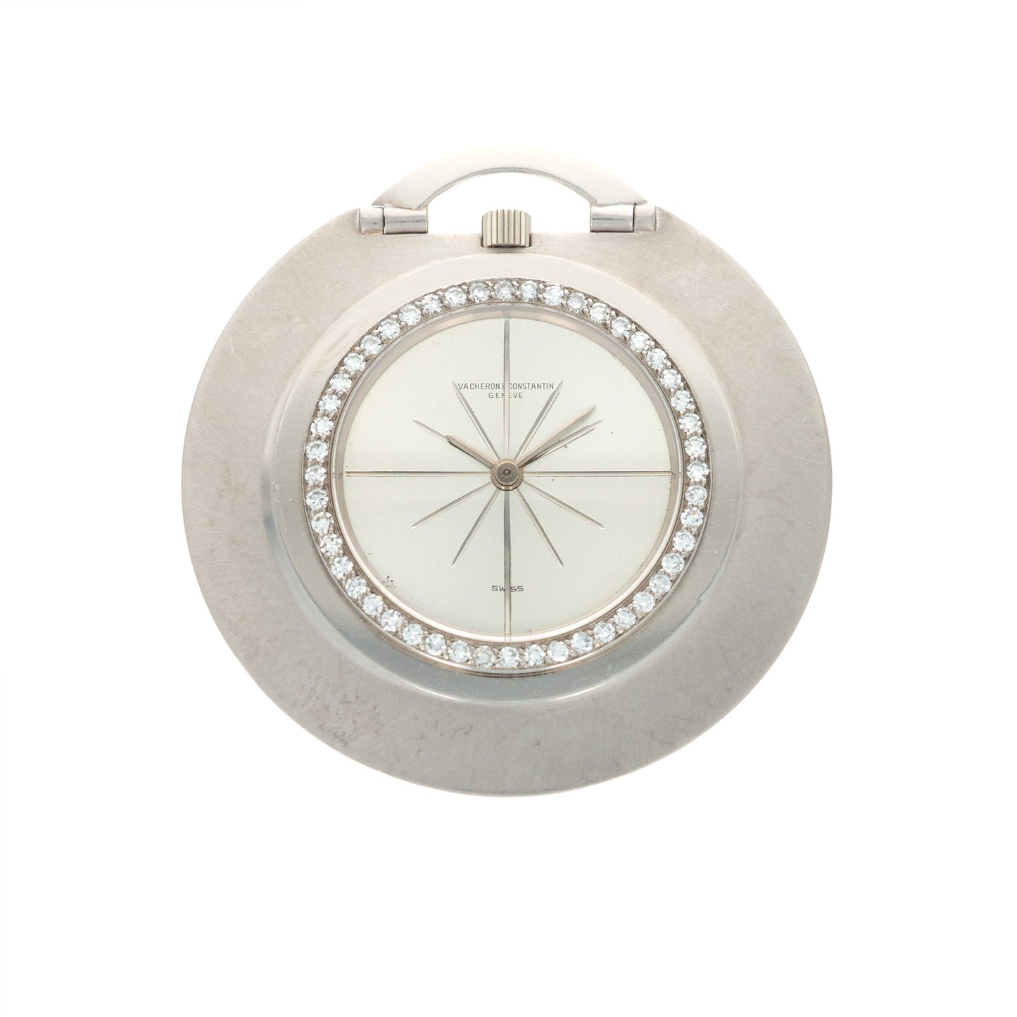 Vacheron Constantin White Gold diamond bezel pocket watch