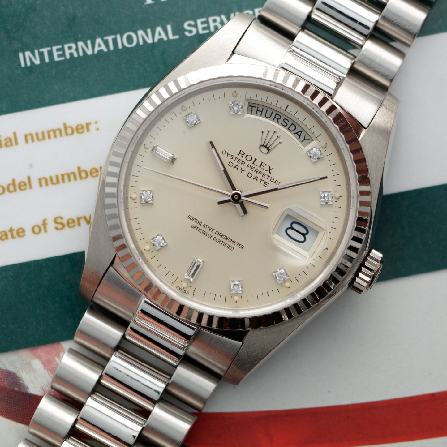 Rolex White Gold Day-Date, Ref. 18039