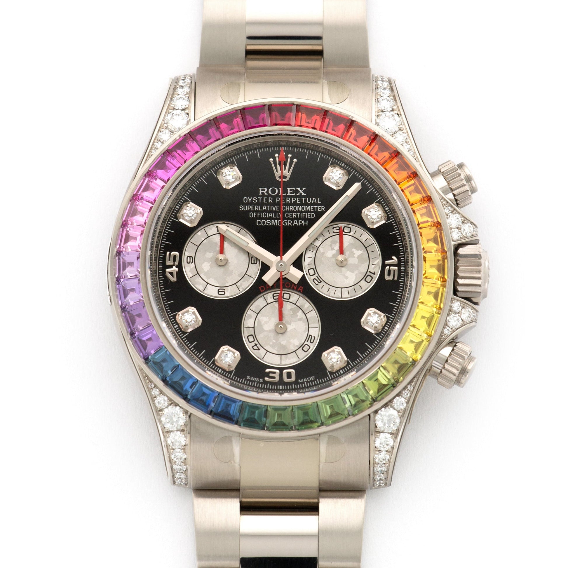 Rolex White Gold Cosmograph Daytona Rainbow Watch Ref. 116599