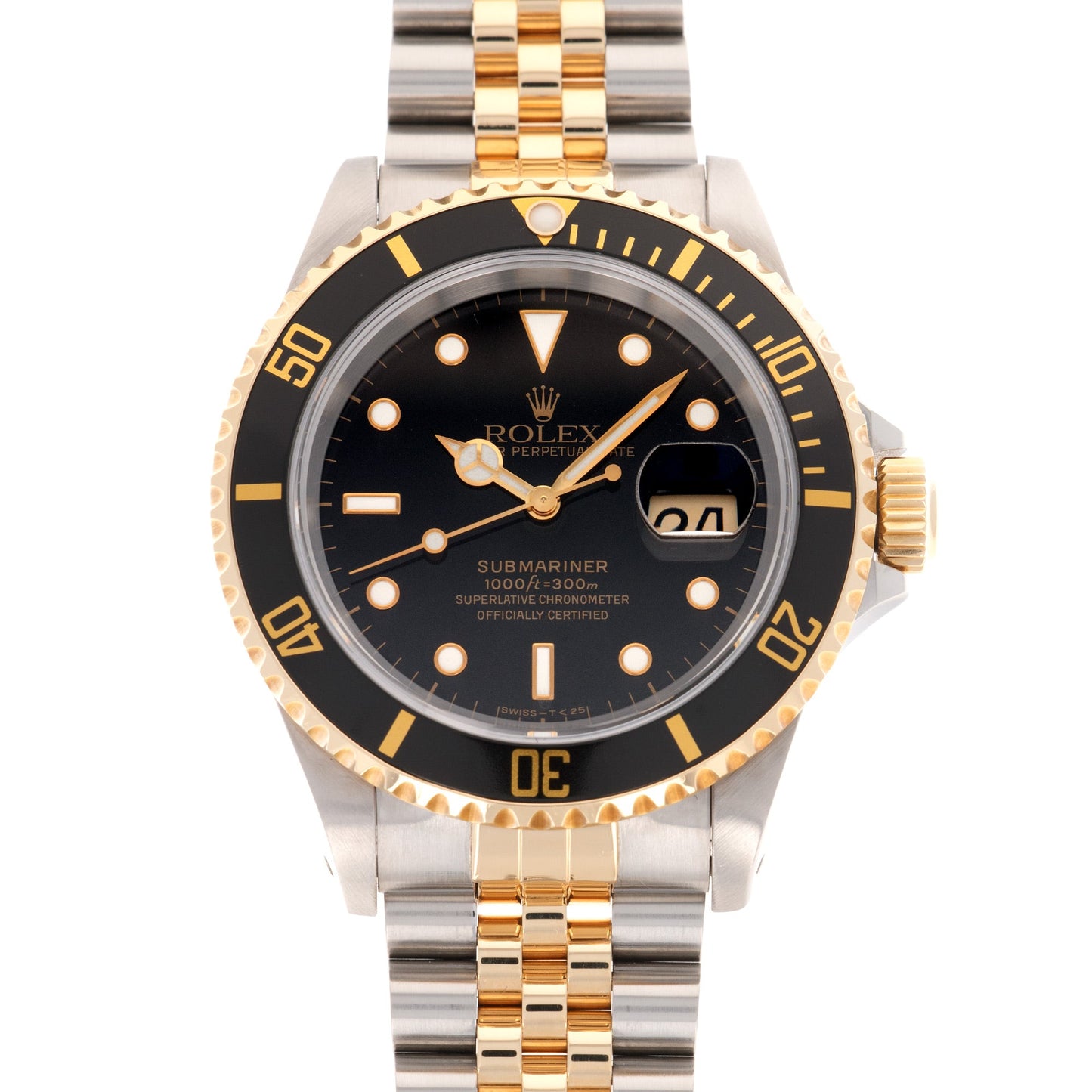 Rolex Two-Tone Submariner, Ref. 16613 with Original Paper