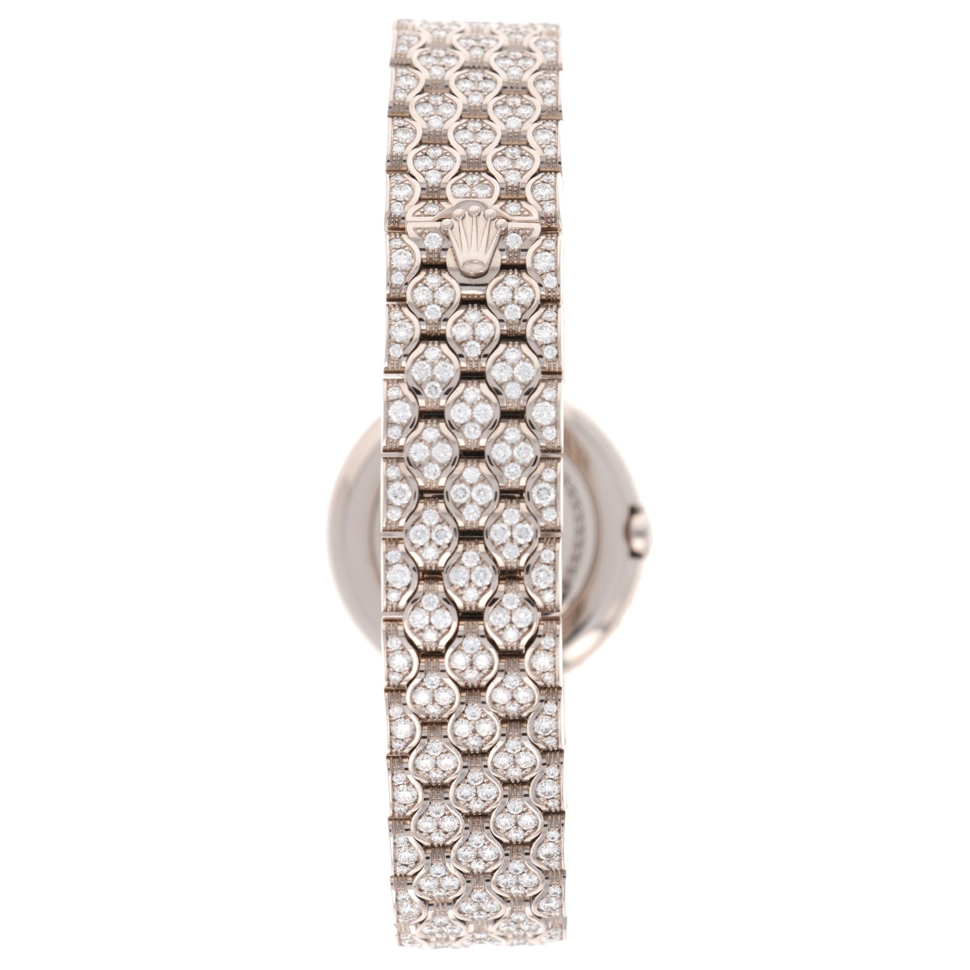 Rolex White Gold Orchid Diamond Bracelet Watch