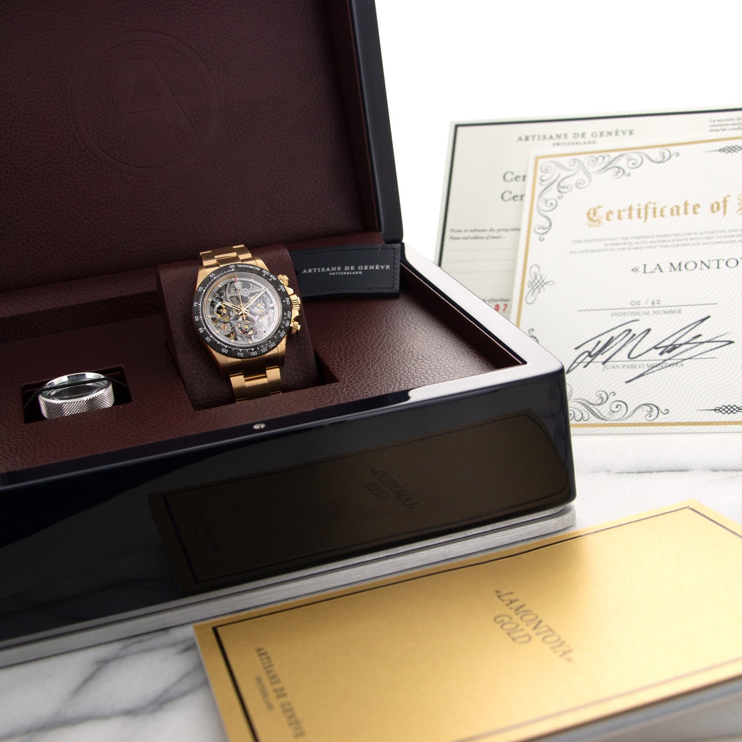 Rolex Yellow Gold Daytona La Montoya Artisans de Geneve Watch