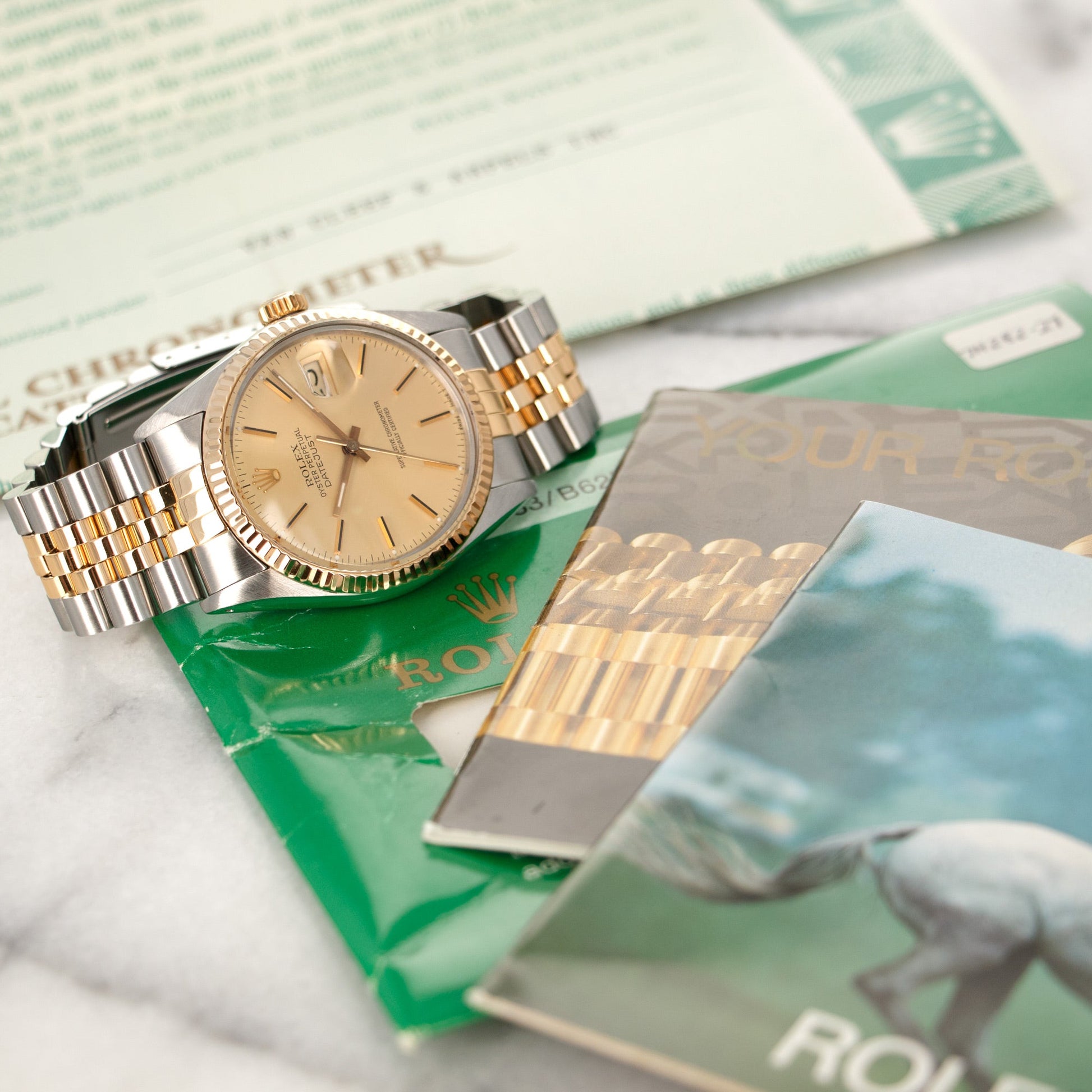 Rolex Two-Tone Datejust Watch Ref. 16013, Retailed by Van Cleef & Arpels