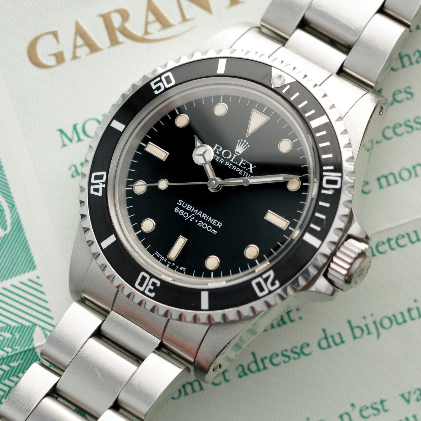 Rolex Submariner Ref. 5513 with Original Paper and Hang Tag