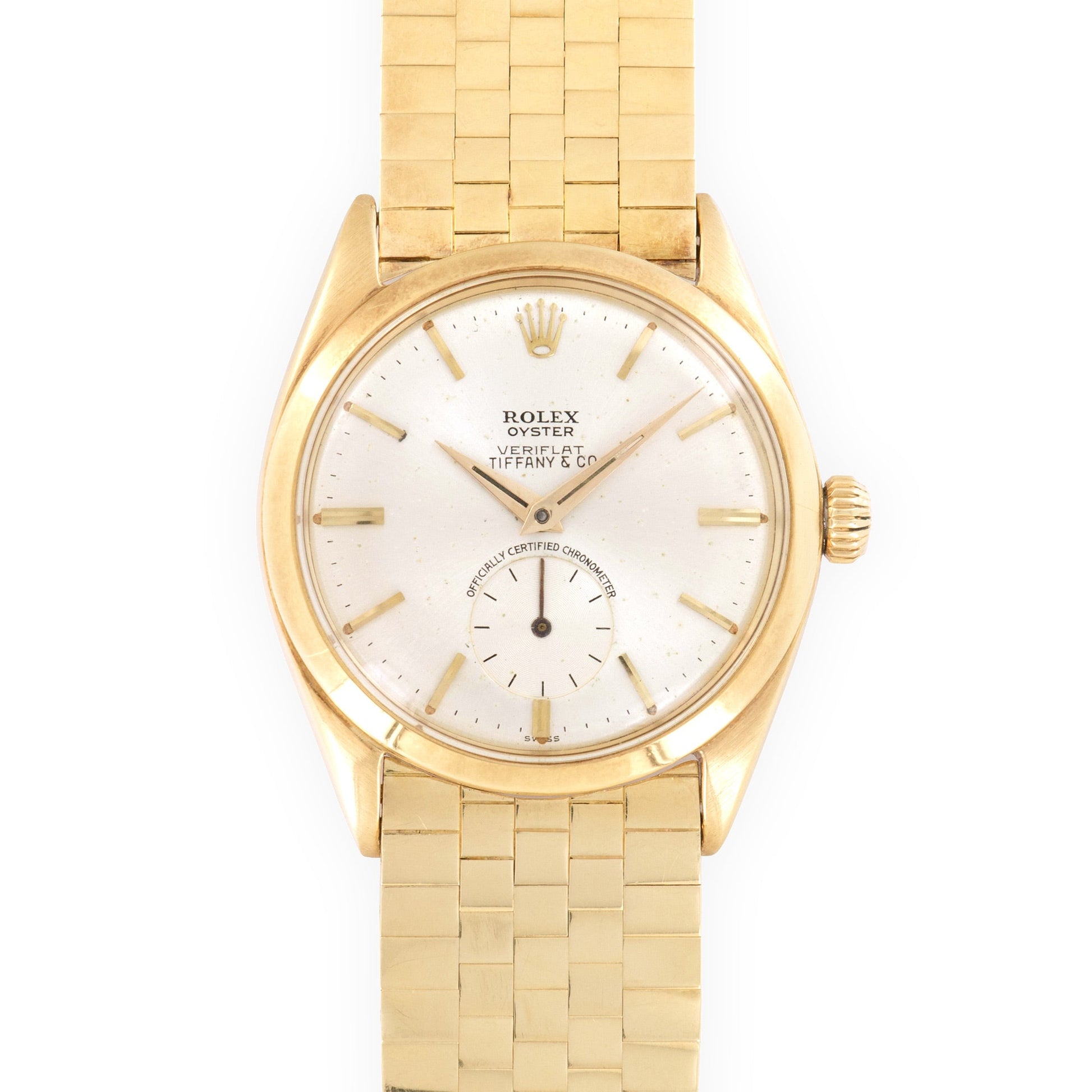 Rolex Yellow Gold Veriflat Watch Ref. 6512, Retailed by Tiffany & Co.