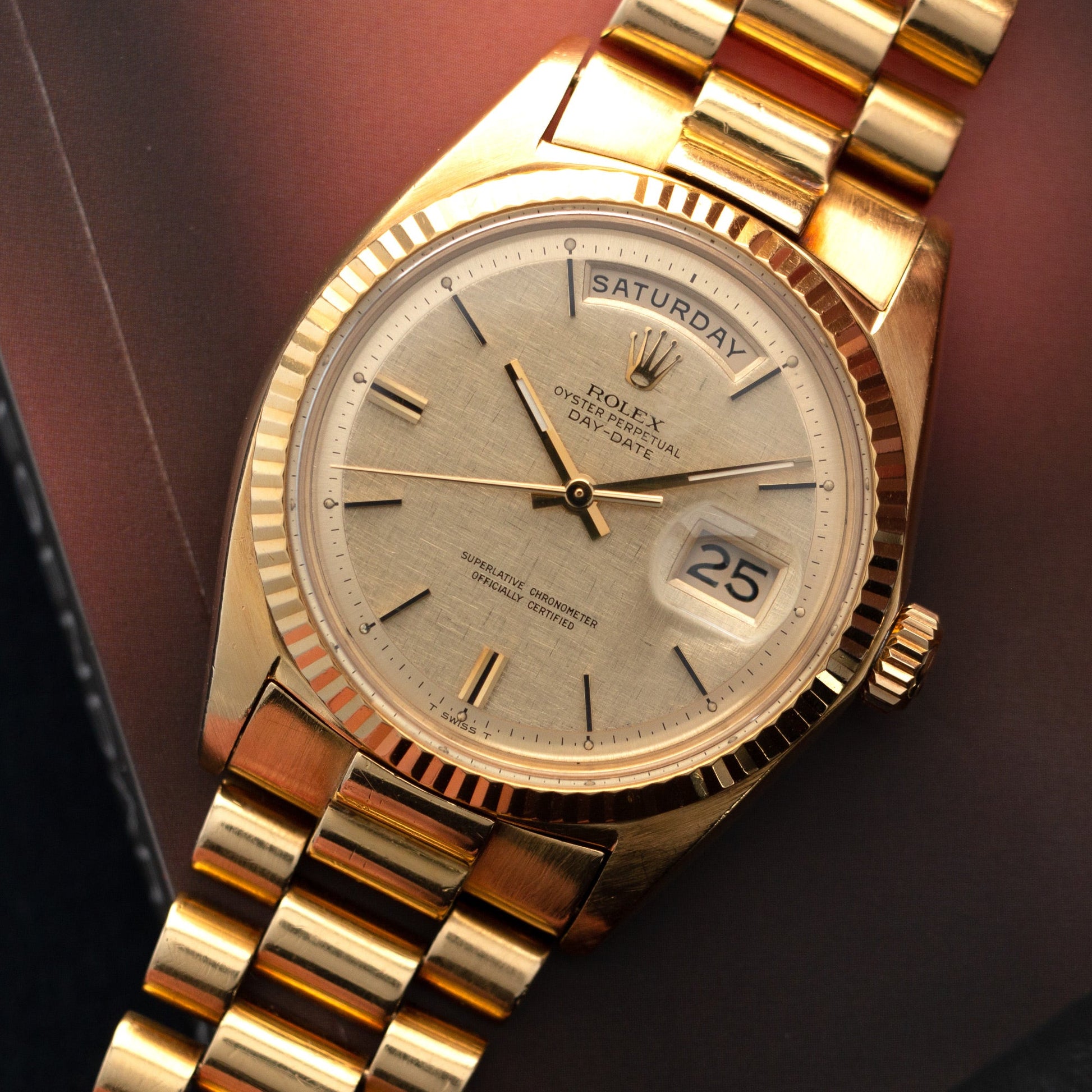 Rolex Yellow Gold Day-Date Ref. 1803 with Linen Dial