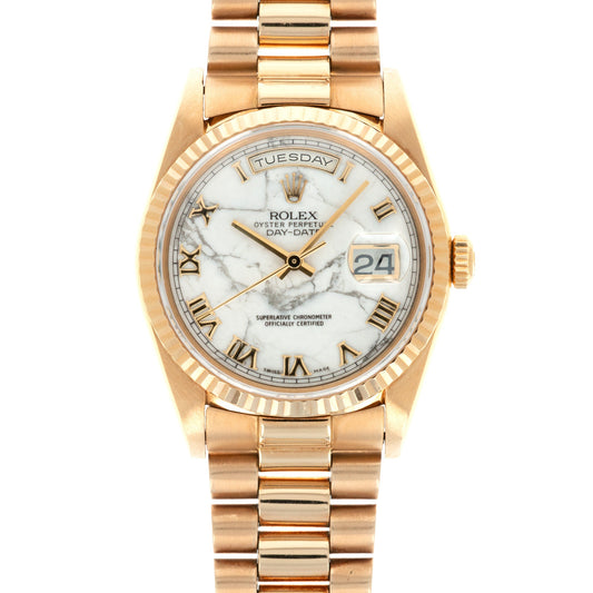 Rolex Yellow Gold Day-Date Howlite Watch Ref. 18238