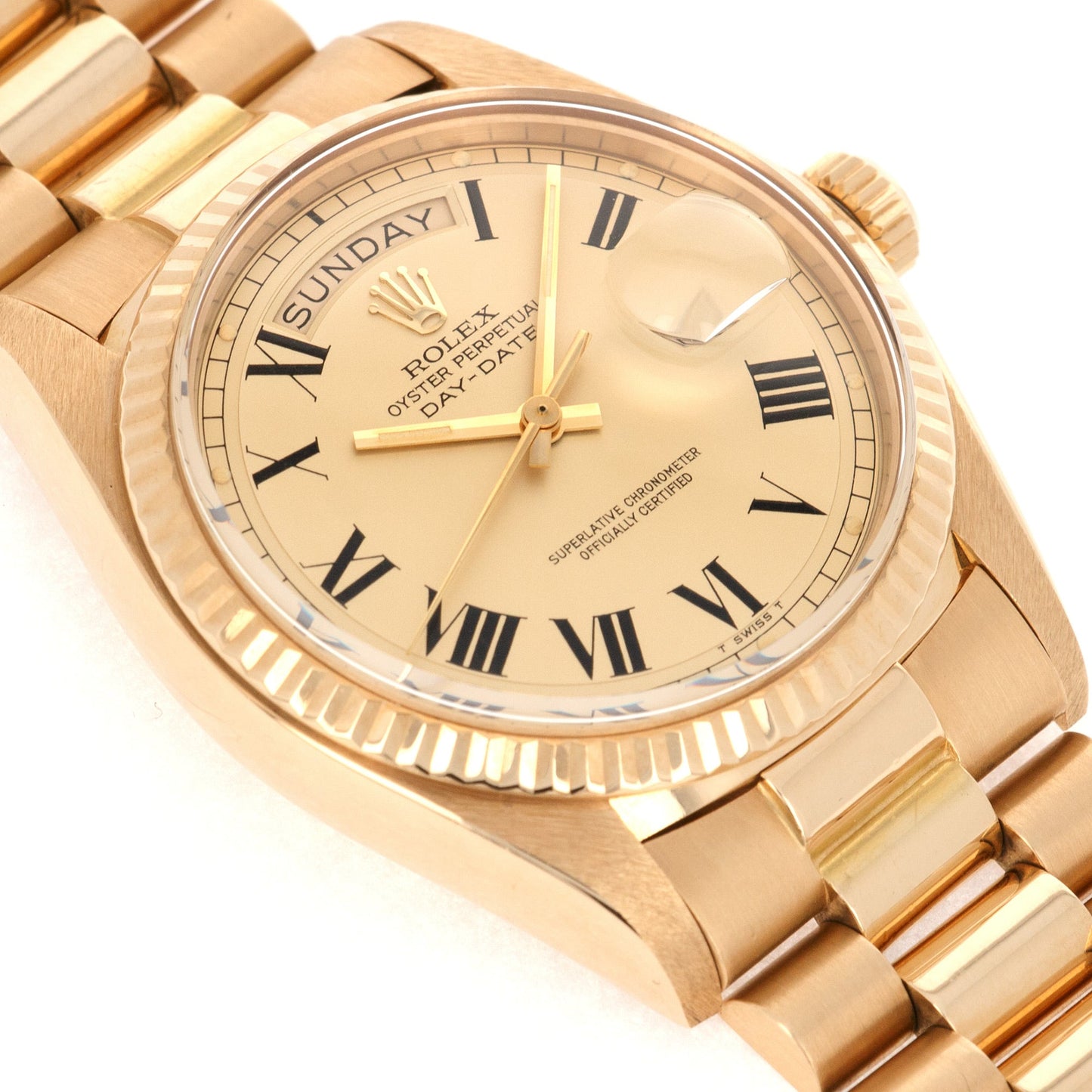 Rolex Yellow Gold Day-Date Ref. 1803 with Buckley Dial and Original Warranty