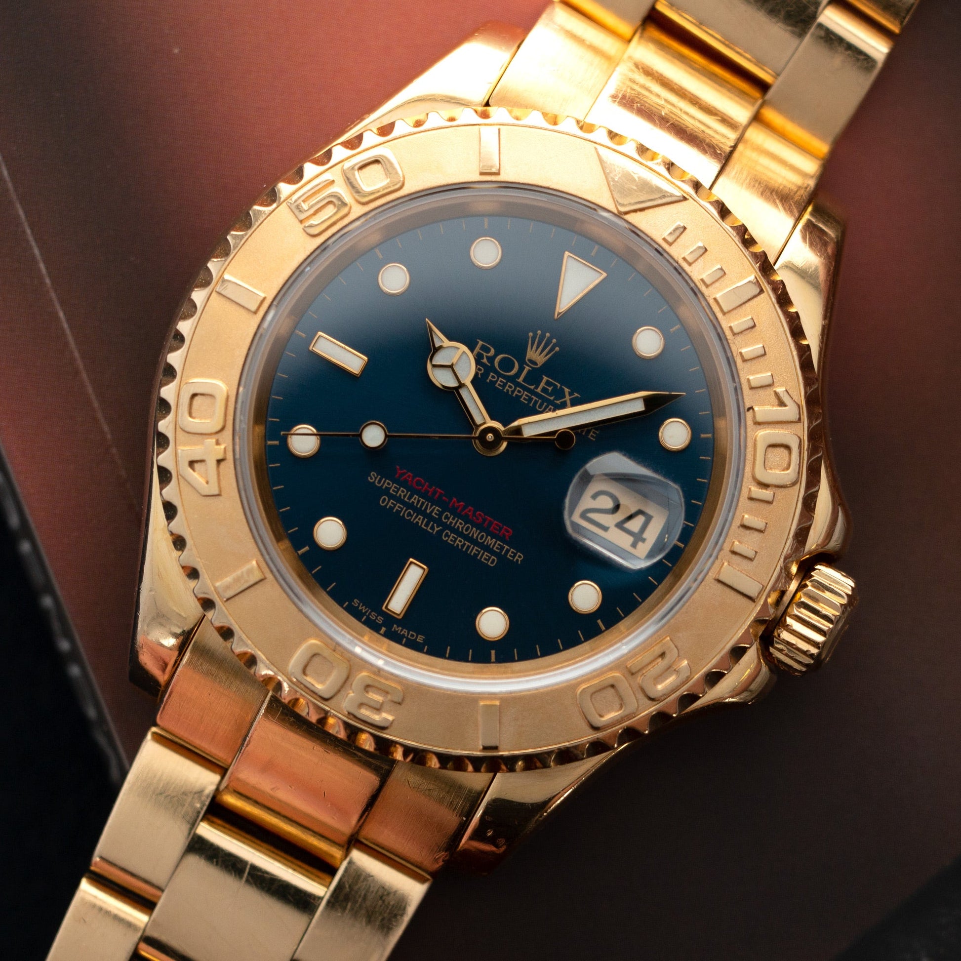 Rolex Yellow Gold Yacht-Master Ref. 16628 with Blue Dial