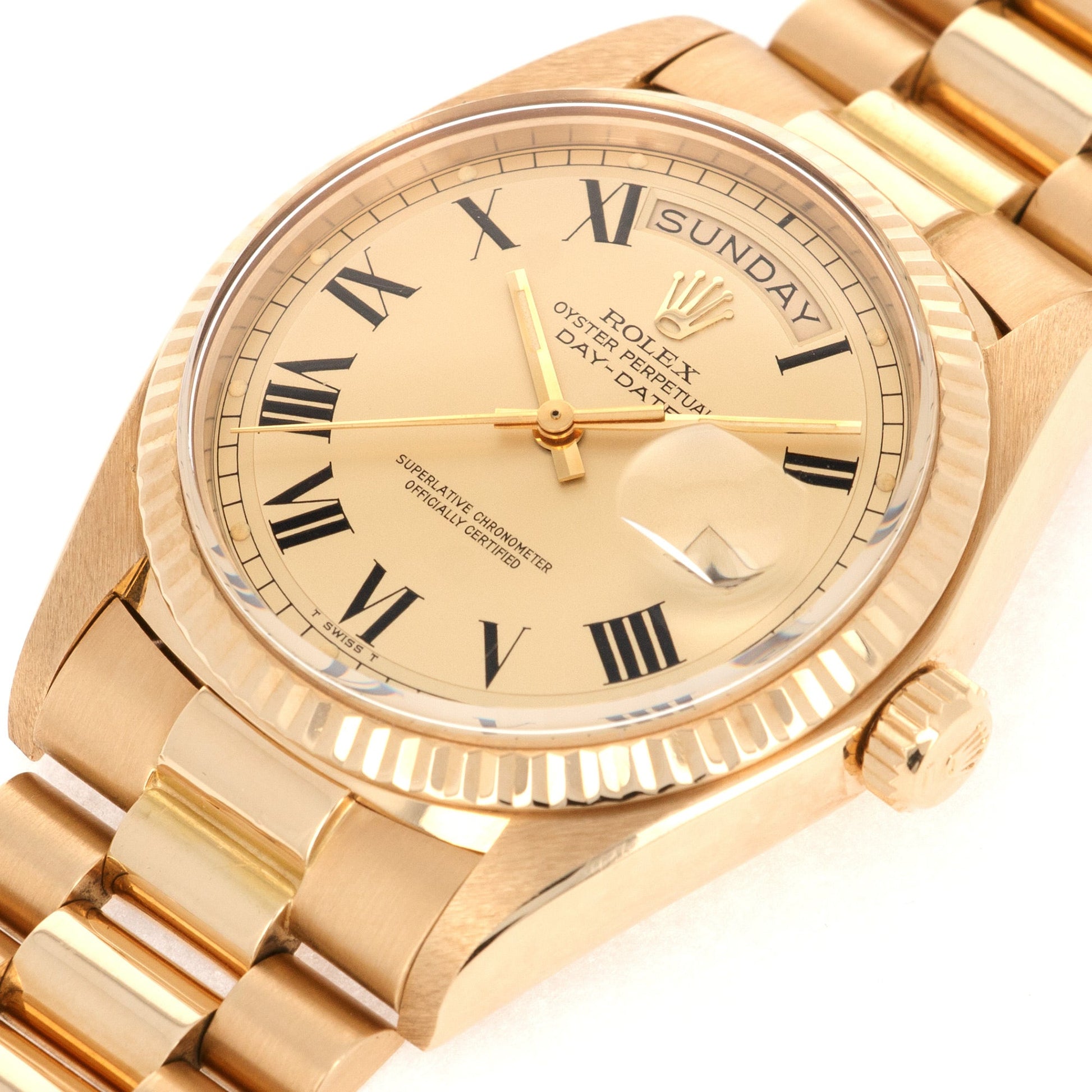 Rolex Yellow Gold Day-Date Ref. 1803 with Buckley Dial and Original Warranty