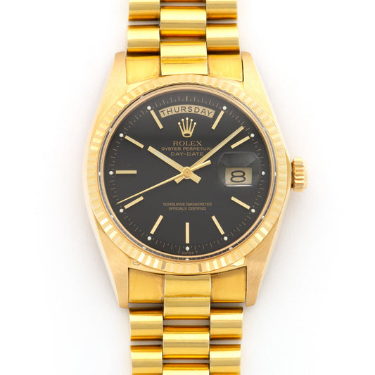 Rolex Yellow Gold Day-Date Black Dial Ref. 1803