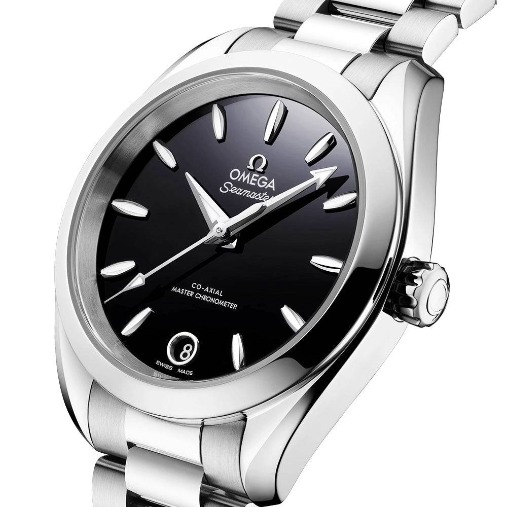 Seamaster Aqua Terra 34mm Black Lacquer Dial Bracelet Watch