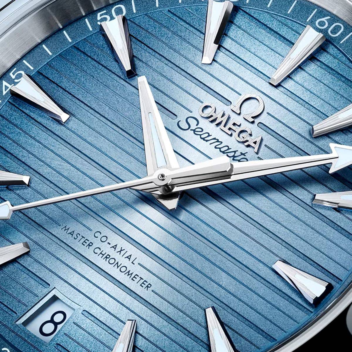 Seamaster Aqua Terra 41mm Summer Blue Dial Rubber Strap Watch