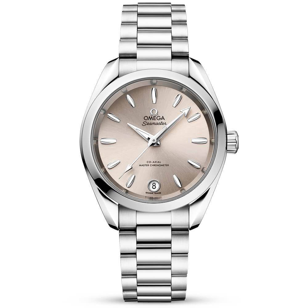 Seamaster Aqua Terra Shades 34mm Sandstone Silver Dial Ladies Watch