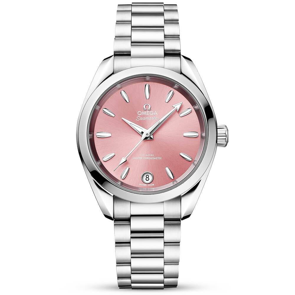 Seamaster Aqua Terra Shades 34mm Shell Pink Dial Ladies Watch