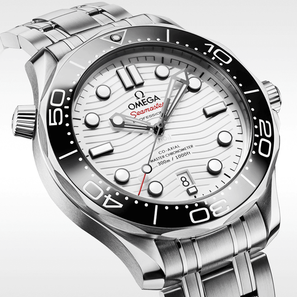 Seamaster Diver 300m 42mm White Dial Men's Bracelet Watch