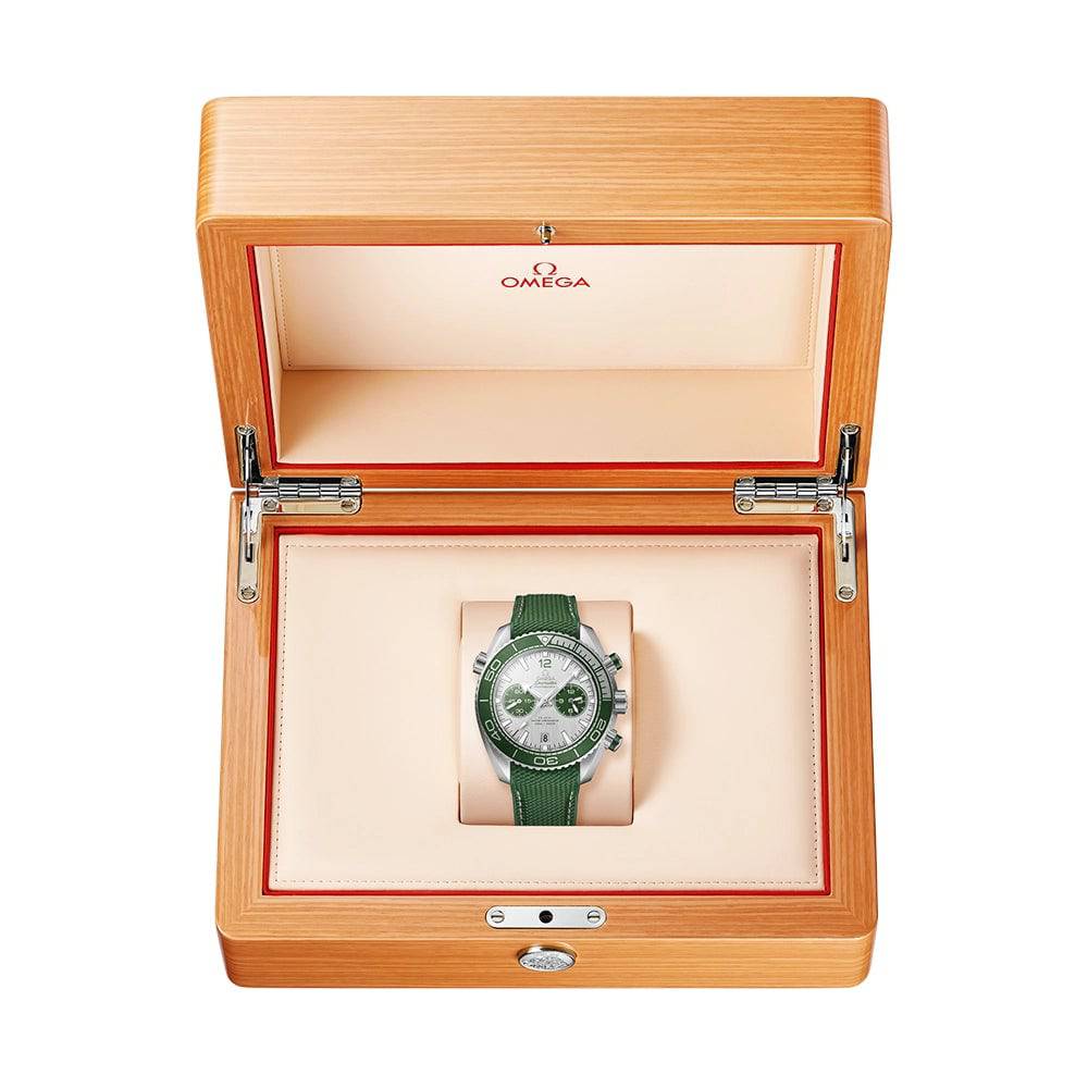 Seamaster Planet Ocean 600m Chronograph Green Dial & Bezel Strap Watch