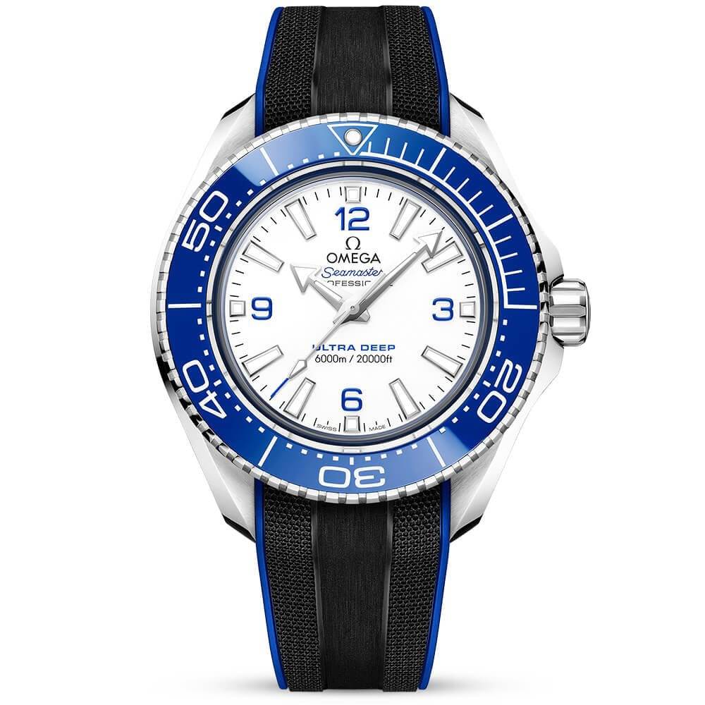 Seamaster Planet Ocean Ultra Deep 6000m White Dial Strap Watch