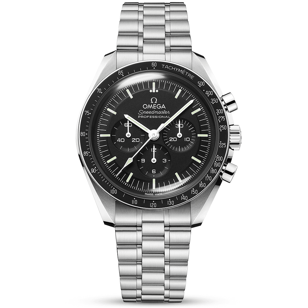 Speedmaster Moonwatch 42mm Hesalite Glass Men's Bracelet Watch