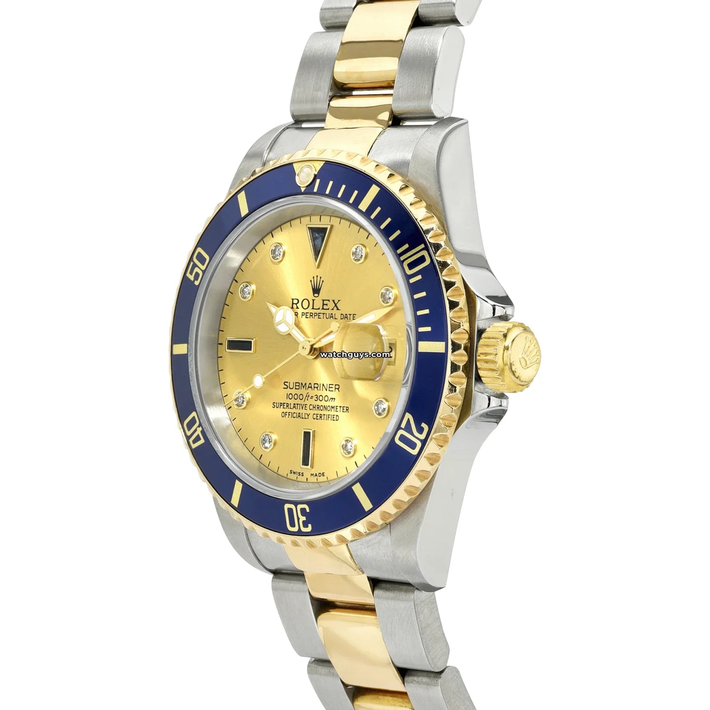 Rolex Submariner 16613 Champagne Serti