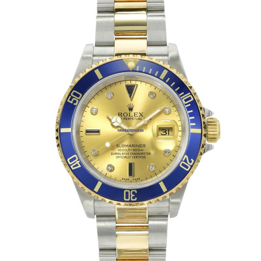 Rolex Submariner 16613 Champagne Serti