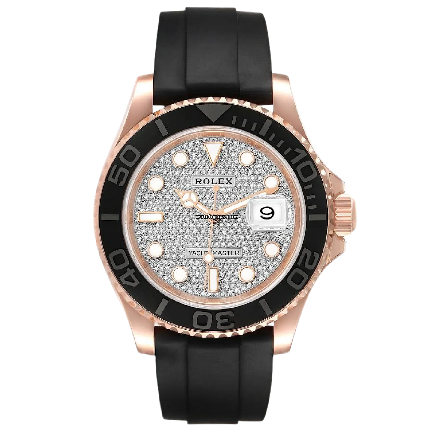 Rolex Yacht-Master 116655 Diamond Pave Oysterflex