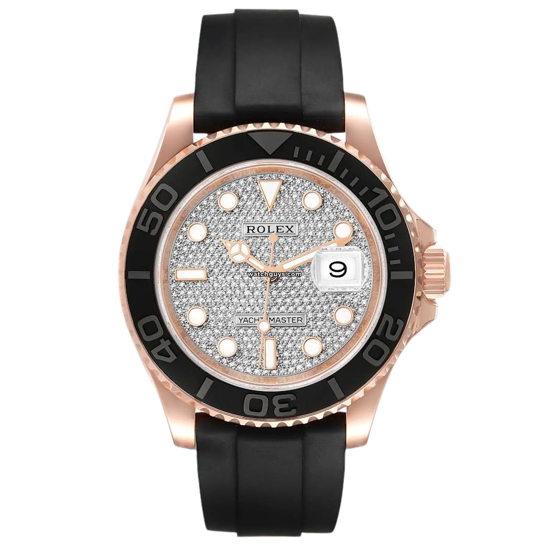 Rolex Yacht-Master 116655 Diamond Pave Oysterflex