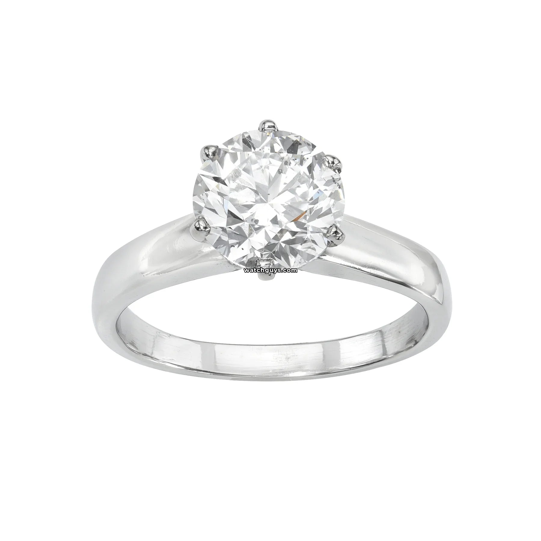 Solitaire Diamond Engagement Ring 2.00 Carat 14K White Gold GIA Certified