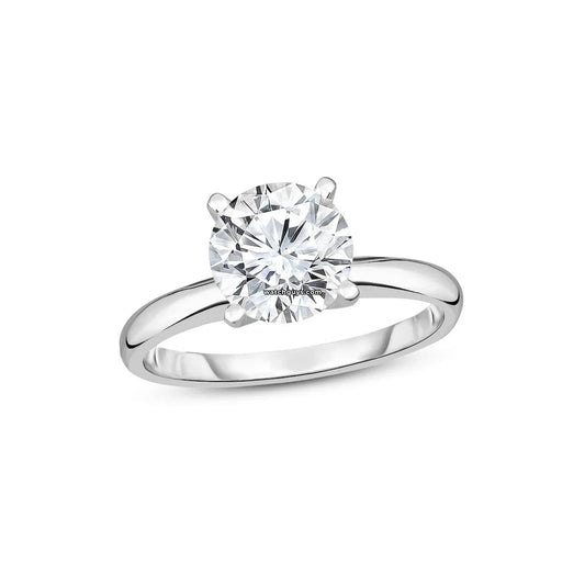 Solitaire Diamond Engagement Ring White Gold