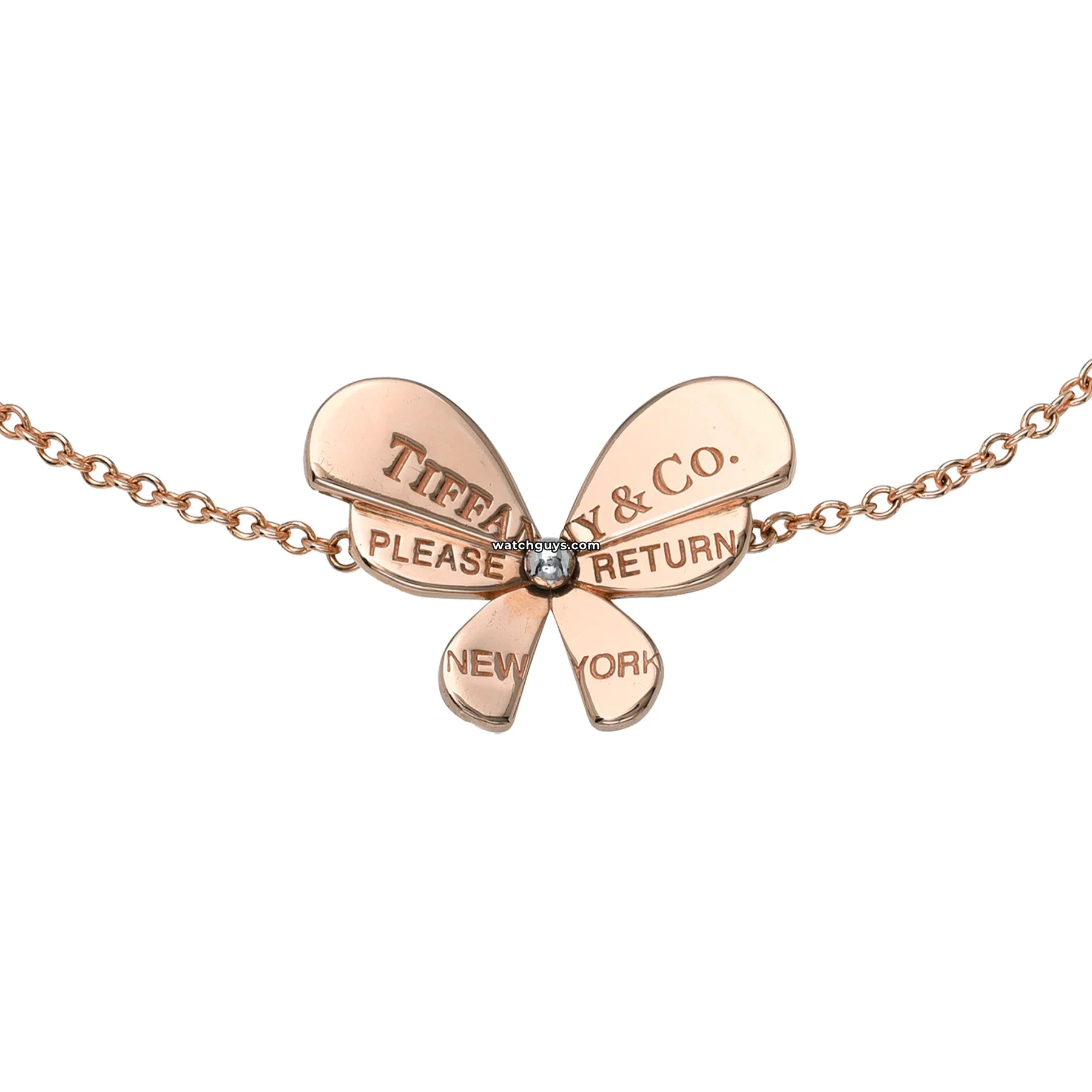 Tiffany & Co. Butterfly Chain Bracelet 18k Rose Gold