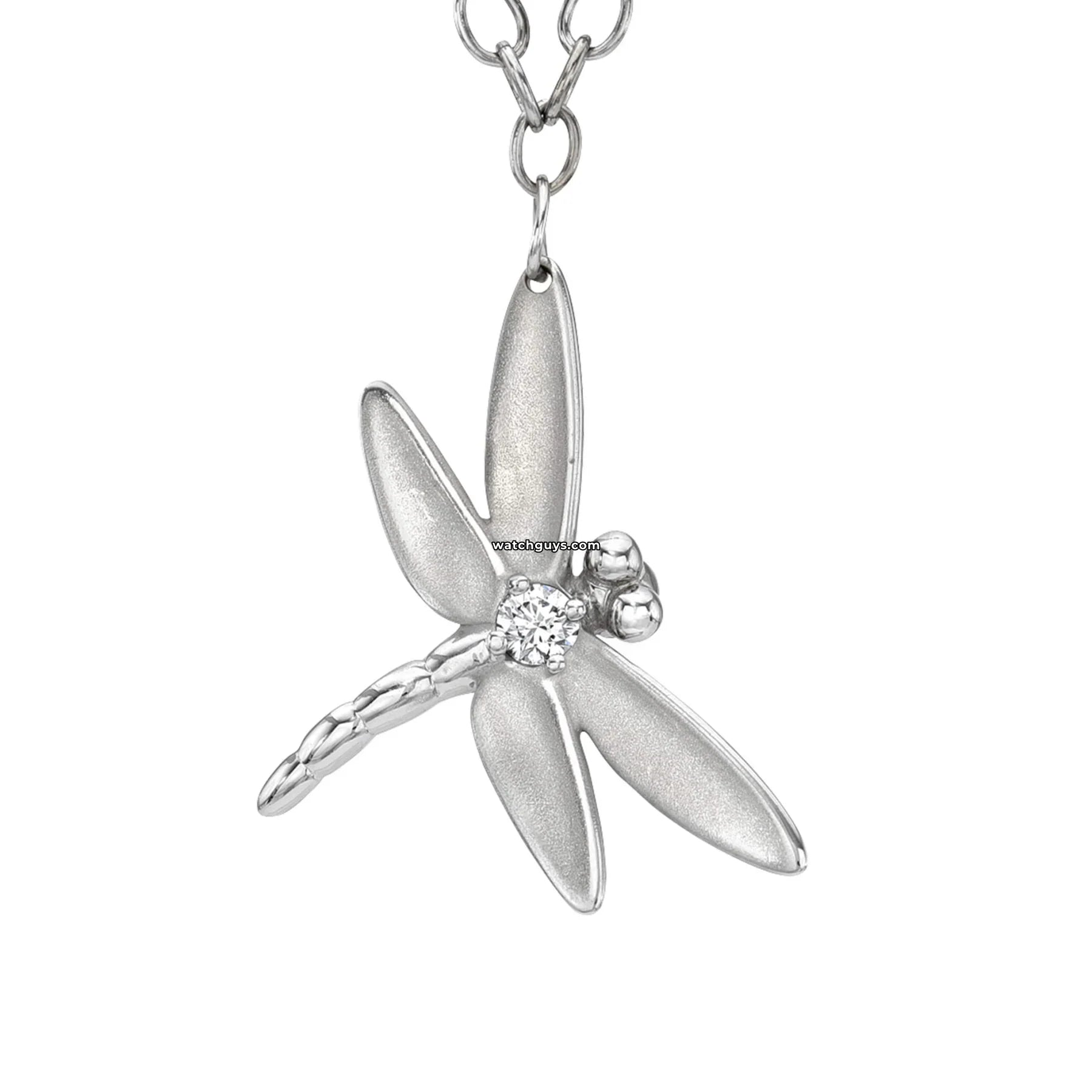 Tiffany & Co. Dragonfly Diamond Necklace 18K White Gold