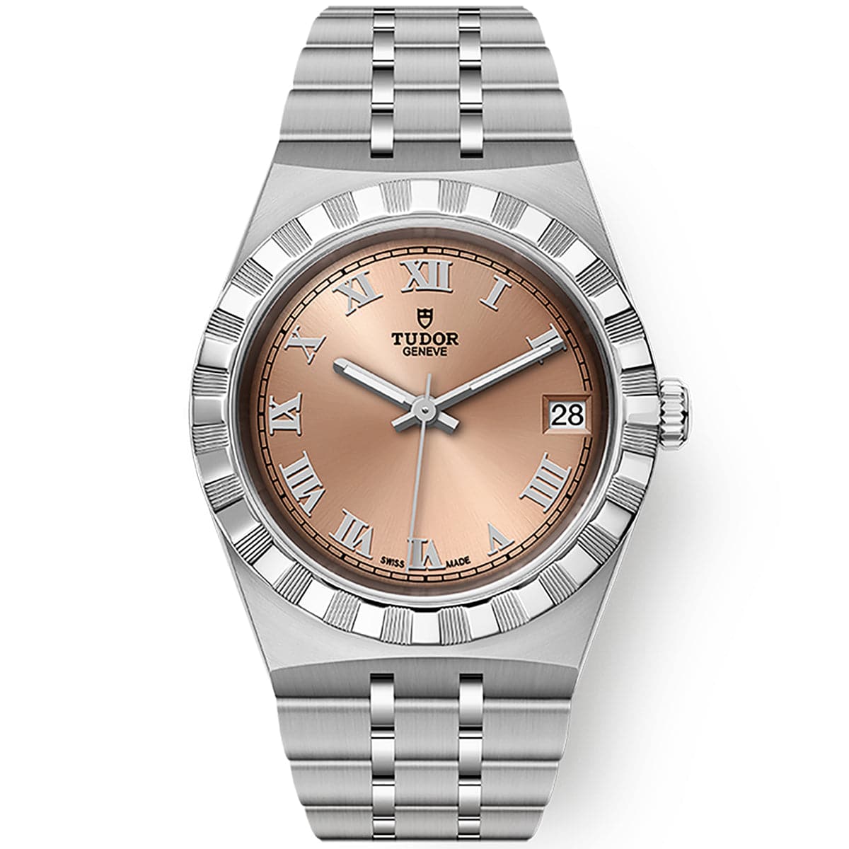 Royal 34mm Salmon Roman Dial Ladies Bracelet Watch