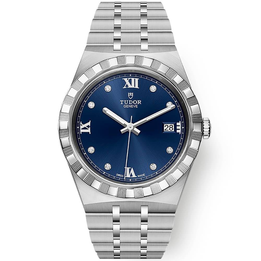 Royal 38mm Blue Diamond Dial Automatic Bracelet Watch