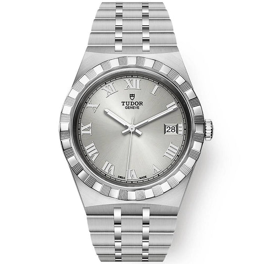 Royal 38mm Silver Roman Dial Automatic Bracelet Watch