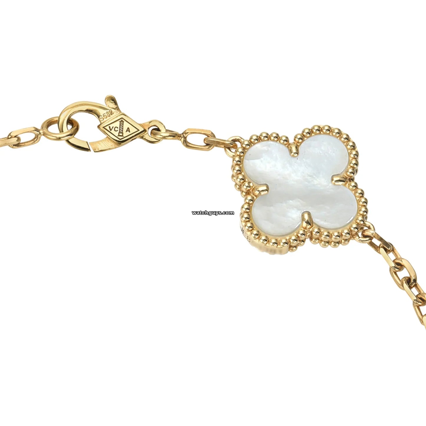 Van Cleef & Arpels Vintage Alhambra Bracelet 5 Motifs Mother of Pearl