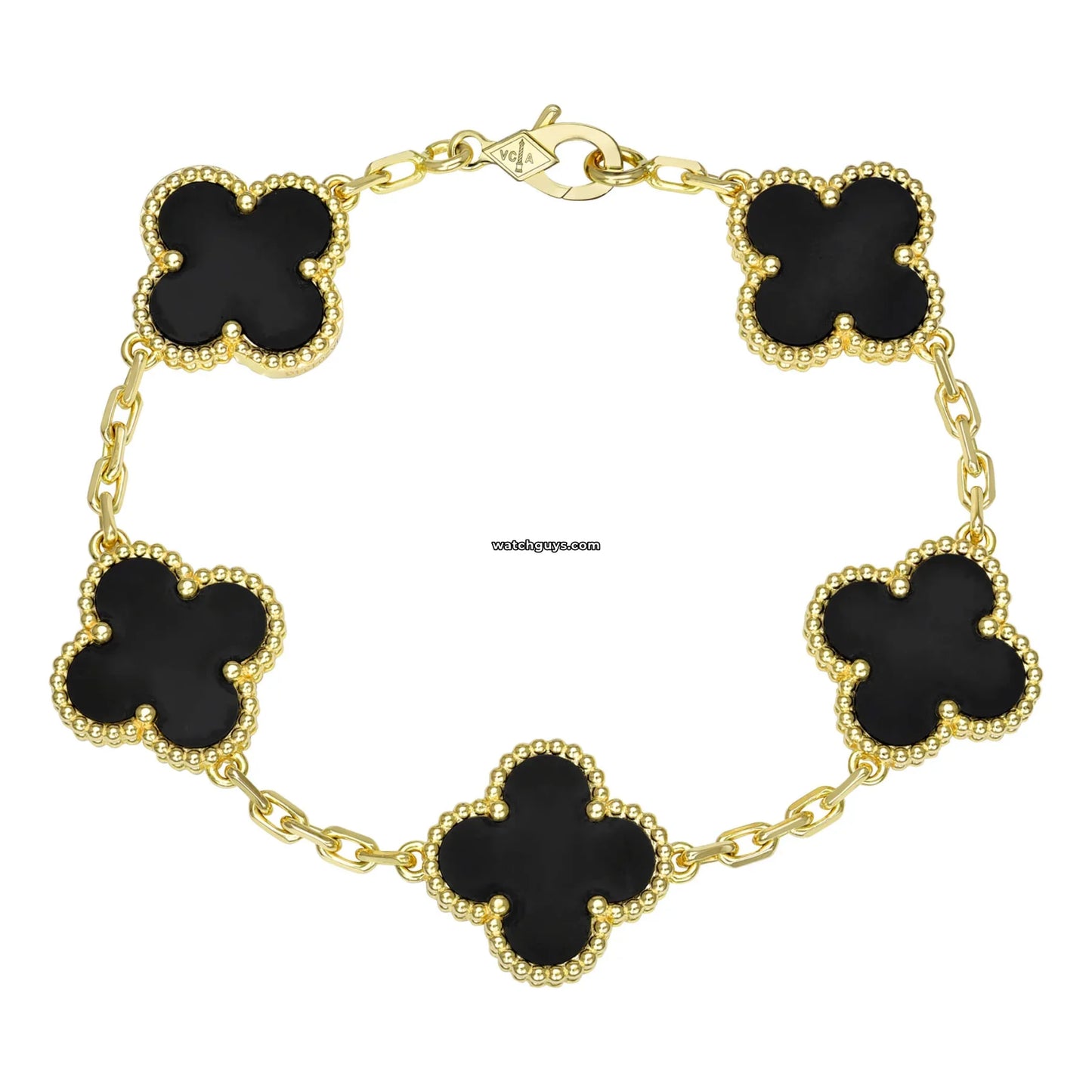 Van Cleef & Arpels Vintage Alhambra Bracelet 5 Motifs Onyx